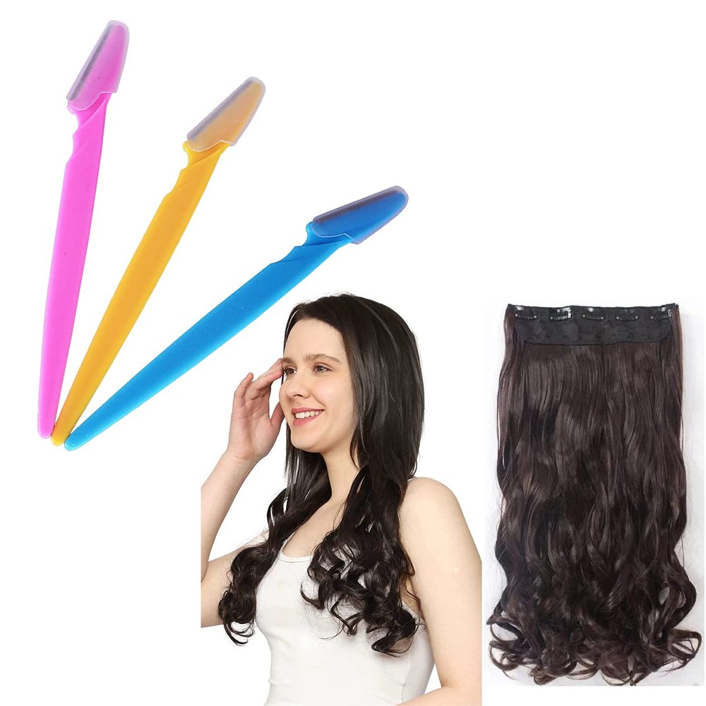 Confidence Face/Eyebrow Hair Remover Razor With Curly Extension For Women And Girls
