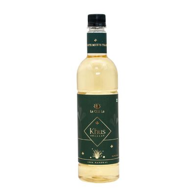 LACHOLA Khus Syrup 100% Natural Sharbat Sweetened with Mishri | Refreshing Summer Drink for Water or Milk | 750ML"