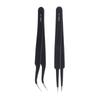 ERH India 1 Pair Black Tweezers Straight or Curved for Electronics Repair Insulated Stainless Steel Anti-Static Tweezers for Material Science, Science School Project, Droplet Manipulation etc. view 3