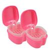 Dentosmile Denture Box in Pink Color - Dental Orthodontic Retainer Case | Teeth Storage Box, Denture Storage Case Fake Tooth Holder with Strainer (2) view 1