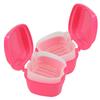 Dentosmile Denture Box in Pink Color - Dental Orthodontic Retainer Case | Teeth Storage Box, Denture Storage Case Fake Tooth Holder with Strainer (2) view 4