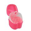 Dentosmile Denture Box in Pink Color - Dental Orthodontic Retainer Case | Teeth Storage Box, Denture Storage Case Fake Tooth Holder with Strainer (1) view 3