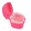 Dentosmile Denture Box in Pink Color - Dental Orthodontic Retainer Case | Teeth Storage Box, Denture Storage Case Fake Tooth Holder with Strainer (1) view 4