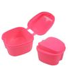 Dentosmile Plastic Denture Boxes, Retainer Box Orthodontic Mouth Guard Dental Storage Container/Teeth Storage Box In Pink Color (2) view 3
