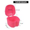 Dentosmile Plastic Denture Boxes, Retainer Box Orthodontic Mouth Guard Dental Storage Container/Teeth Storage Box In Pink Color (2) view 4