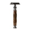 Kenem-X Double Edge Safety Shaving Razor with Natural Bamboo Handle - Experience A Better Shave (Silver) view 1