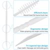 DanTicy Adult Manual Brushpicks Interdental Toothpicks,Soft Bristle Dental Floss Picks Toothpicks,Helps Removes Plaque And Debris Between Your Teeth 300Pcs (Pack Of 1),White view 3