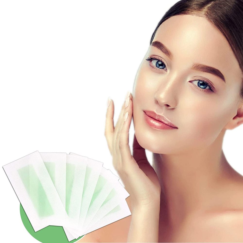 NYAMAH SALES 20 PCS Hair Removal Waxing Strips for Eyebrows Face Upper Lip Chin Facial Wax Strips for Home and Salon for Women and Girls