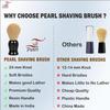 Pearl shaving Brush for men synthetic bristles & Black Resin Handle SBB-14 Black | Father's Day Gift option view 2