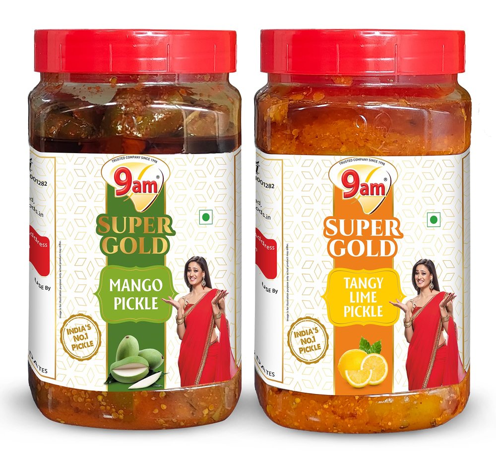 9am Pickle Combo Pack of 2 (Mango 900gm+ Lime 900gm)