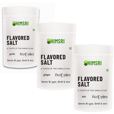 Himsri Pahadi Namak| 200gms x 3 combo pack (Authentic Mix, Lehsun & Adrak Flavoured Salt) |