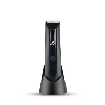 Man-Up Waterproof Trimmer for Men Cordless-LED Display, USB Rechargeable, Balls Trimmer For Men, Pubic Hair Trimmer & Body Groomer | 90 Mins Runtime, Private Part Shaving, Black