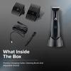 Man-Up Waterproof Trimmer for Men Cordless-LED Display, USB Rechargeable, Balls Trimmer For Men, Pubic Hair Trimmer & Body Groomer | 90 Mins Runtime, Private Part Shaving, Black view 2