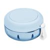 Hannea Denture Case, Denture Bath Case Cup Box Holder, Leak Proof Portable Retainer Case, Denture Box With Strainer & Mirror For Travel, Denture Case For Aligner Retainer Mouth Guard, Blue - Plastic view 1