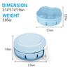Hannea Denture Case, Denture Bath Case Cup Box Holder, Leak Proof Portable Retainer Case, Denture Box With Strainer & Mirror For Travel, Denture Case For Aligner Retainer Mouth Guard, Blue - Plastic view 2
