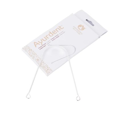 Maharishi Ayurveda Ayurdent Tongue Cleaner for Kids Ages 10+ and Adults - Premium Ayurvedic silver Oral Hygiene Tongue Scraper Tool for Effective Bacteria & Plaque Removal (Pack of 1)