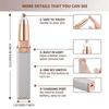 CAVERNSHOP Rechargeable Eyebrow Trimmer Shaver & Facial Hair Remover Pen For Women 2-In-1 Painless Razor For Eyebrows, Lips, Nose & Face With LED Light, Multicolour view 3
