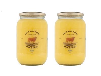 A2 Desi Cow Ghee 100% Pure, Grass-Fed, Traditional Bilona Method | Chemical-Free | Rich Aroma & Taste | Tatya Village Farm 2 L