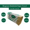 Biogreen M Fold Tissue Paper Towel | Pack of 8 | Sheet Size 21cm X 21cm 150 Sheet/Pkt 35 GSM Paper | 1200 Sheets High Absorbent Mulitpurpose TIssue Paper/Tissue Towel unbleached paper view 4
