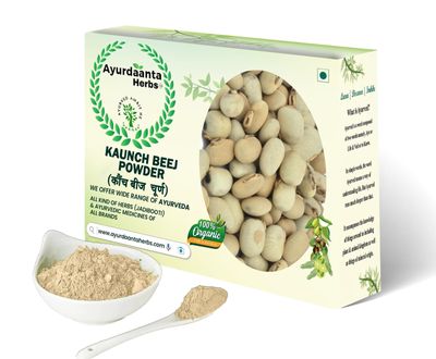 Ayurdaanta Herbs - White Kaunch beej, Konch Seed, Safed Koch ke beej Alkushi, Kauch, Mucuna Pruriens, Velvet Beans, Kapikachhu, Cowitch, Cowhage 500 GRAM