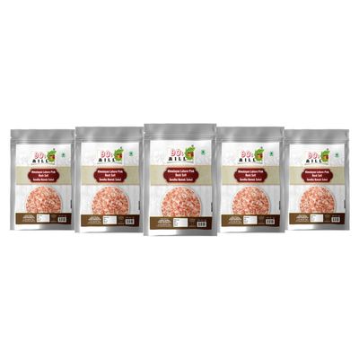 90's MILL Authentic Himalayan Rock Salt Crystal for Traditional Dishes in Fast Navratri Upwaas Vrat Ekadashi Salt | Sendha Namak Whole Crystal | Lahori Rock Salt Granules-850GM*5Pack