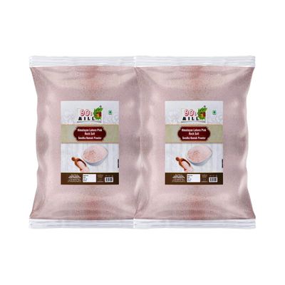90's MILL Salt Natural Saindhava Lavana Crystal Rock Salt Powder | Rock Salt | Premium Sendha Namak | with Natural Trace Minerals | Fast Navratri Upwaas Vrat Ekadashi Salt-400GM*2Pack