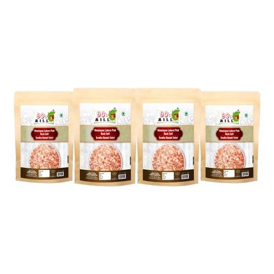 90's MILL Sabut Himalayan Pink Rock Salt | 100% Pure Whole Pink Salt Crystals with Natural Trace Minerals | Gourmet Quality Himalayan Rock Salt Chunks | For Healthy Cooking-850GM*4Pack