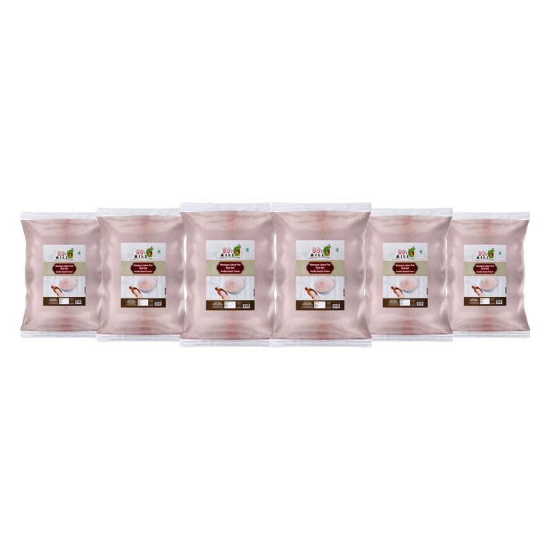90's MILL Diwali Sale Himalayan Pink Rock Salt Powder | Natural Rock Salt Powder | Additive-Free, Gourmet Grade, Signature Quality | Premium Sendha Namak-400GM*6Pack Great Indian Festival