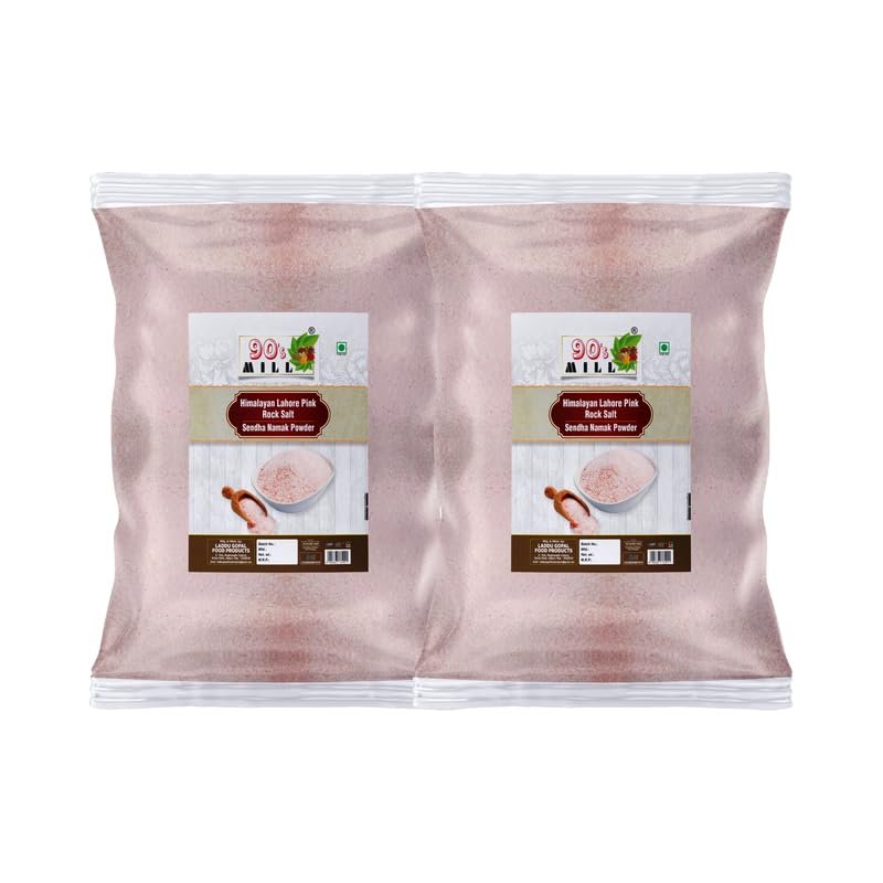 90's MILL Diwali Sale Himalayan Pink Rock Salt Powder | Natural Rock Salt Powder | Additive-Free, Gourmet Grade, Signature Quality | Premium Sendha Namak-850GM*2Pack Great Indian Festival