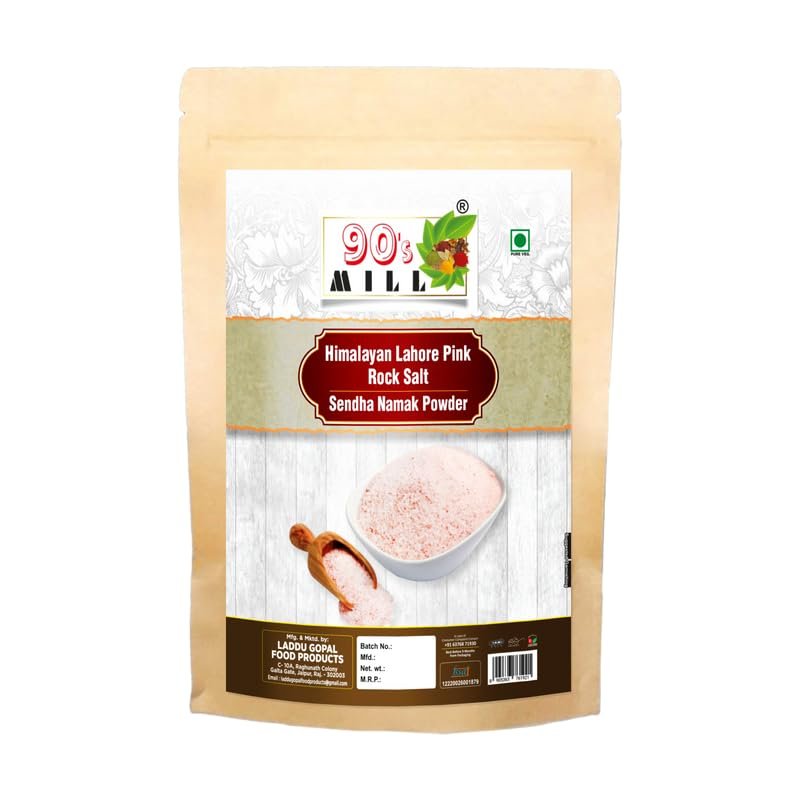 90's MILL Ekadashi Fast Upwaas Upwas Vrat Ke Liye Salt | Himalayan Pink Rock Salt Powder | Saindhava Lavana Sendha loon namak with Natural Trace Minerals-1900GM*1Pack
