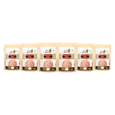 90's MILL Sabut Himalayan Pink Rock Salt | 100% Pure Whole Pink Salt Crystals with Natural Trace Minerals | Gourmet Quality Himalayan Rock Salt Chunks | For Healthy Cooking-850GM*6Pack