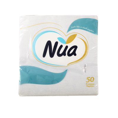 Nua 2PLY Imported Paper Napkins, 40cm x 40cm, Pack of 50 (1)