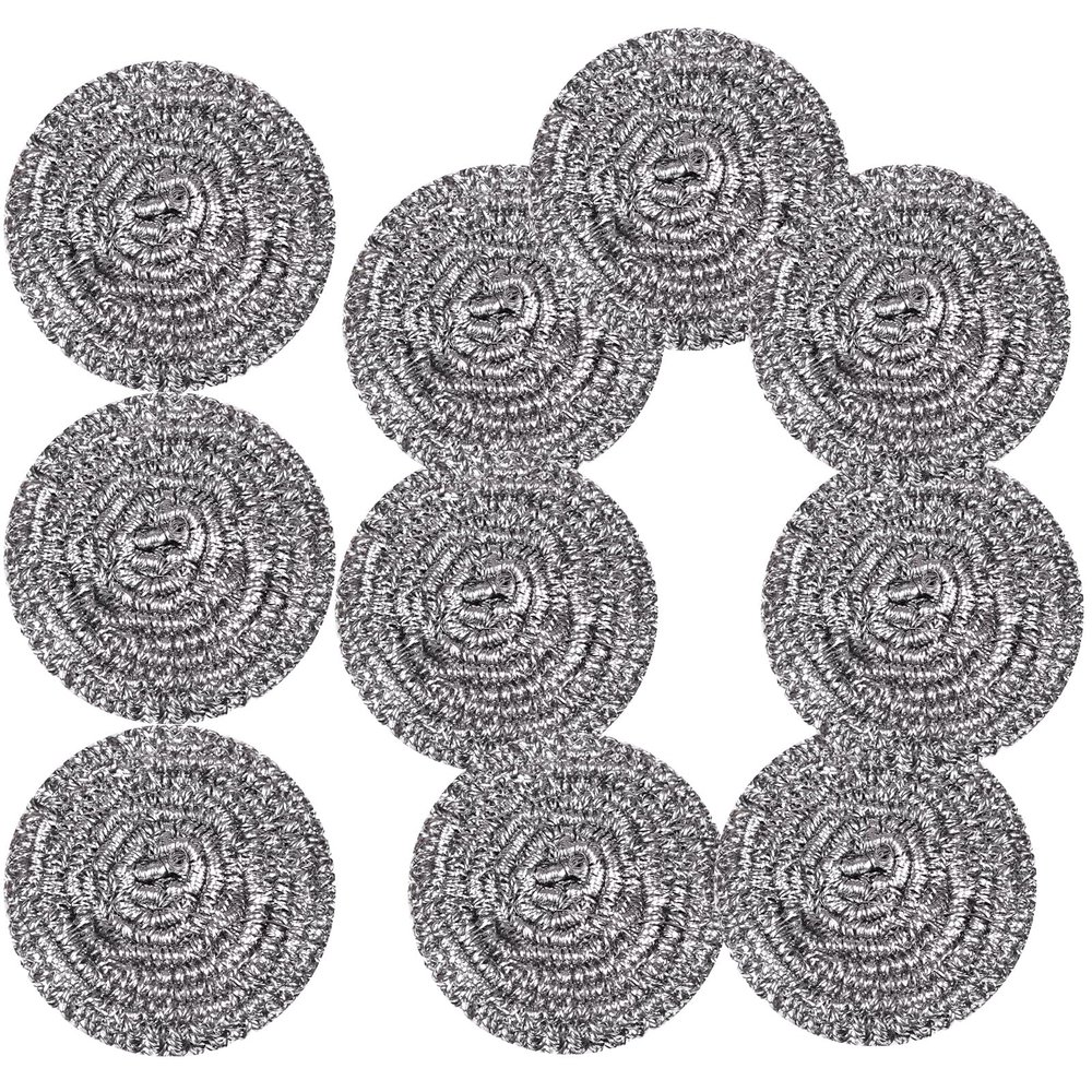 GUEICN Stainless Steel Scrubber Steel Wool Scouring Pad Magic Eraser Sponge Kitchen Cast Iron Scrubber for Dishes Corner Cleaning Supplies