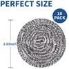 GUEICN Stainless Steel Scrubber Steel Wool Scouring Pad Magic Eraser Sponge Kitchen Cast Iron Scrubber for Dishes Corner Cleaning Supplies view 2