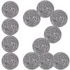 GUEICN Stainless Steel Scrubber Scrubbing Scouring Pad Magic Eraser Sponges Clean Pot Pan and Broiler Rack Steel Wool for Kitchen Bathroom (12Pcs Metal Scrubber) view 1