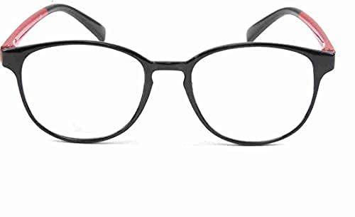 RR EYE WEAR Blue Cut Blue Ray glasses Blue coated Hydrobhobic Prevencia Coated water and Dust Repllent Uv420 Emi Coated Blue Coated Fully Protected By Mobile And Computer Zero Power Black Red Round 05