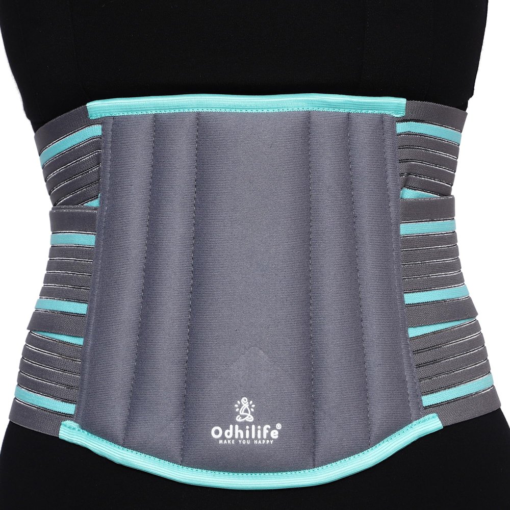 odhilife Lumbar Sacral Suppot best for back pain relief posture correction slip disc pain work from home (XXL)