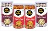 Popfusion Gourmet Roasted and Flavoured Makhana- Himalyan Salt & Pepper Makhana(70gm*2) and Peri Peri(70gm*2) - Gluten free and Low Fat Snacks with Airtight Glass Jar - Pack of 4 (280gm) view 1