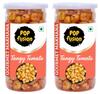 Popfusion Gourmet Roasted and Flavoured Makhana- Tomato(70gm*2) - Gluten free and Low Fat Snacks with Airtight Glass Jar - Pack of 2 (140 gm) view 1