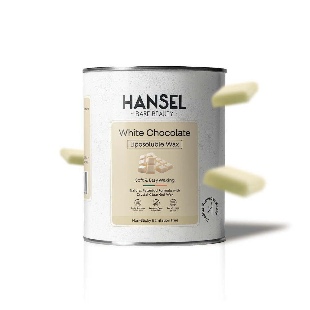 Hansel White Chocolate Liposoluble Wax | Smooth, Gentle Hair Removal for Men & Women | Hydrating & Soft on Skin | Easy Strip-Free Use | 700gm Wax Jar