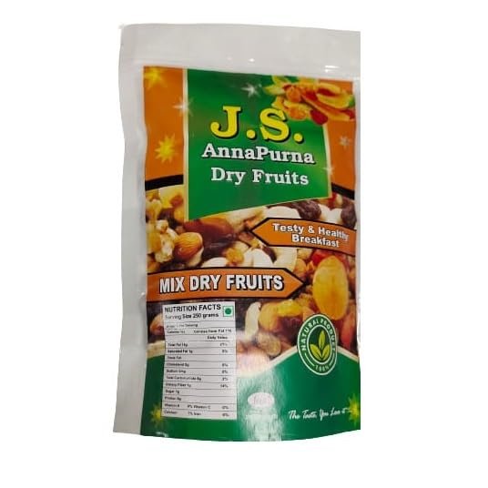 100% Natural Premium Mix Dry Fruits with Almonds | Cashew | Kishmish | Apricot | Black Raisins | Dry Dates | Cherry | Nuts and Dry Fruits 500Gm (Pouch Pack)