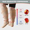 BODALA Plus Size Compression Socks for Women&Men, 20-30 mmHg Up to 7X-Large Extra Wide Calf Knee High for Support Circulation, Beige, 6X-Large view 3