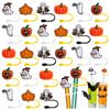 24 PCS Halloween Straw Toppers, Halloween Straw Cover Cap for Cup, 6 Style Halloween Style Cute Silicone Straw Drinking Tips Covers, Ghost Pumpkin Straw Accessories for Home Party Accessories view 1