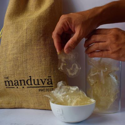 The Manduva Project Sago Fryums Crisps | Traditional Homemade Chips | Ready to Fry Snacks | Raw Fresh Sun-Dried Crisps -100gms