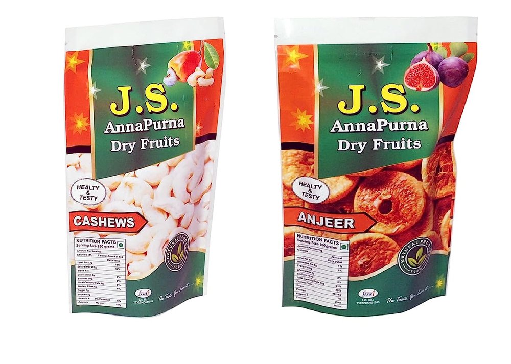 100% Natural Premium Kaju and Anjeer Dry Fruit & Nuts 500 Gm (Pouch Pack)