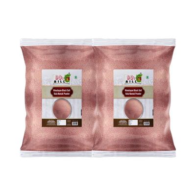 90's MILL Kala Loon Powder Black Salt Powder/Kala Namak An Essential and Flavorful Salt for Your Cooking Needs/Sulemani Kala Namak Powder Rich in Minerals, Vitamins | Sanchal Loon-400GM*2Pack