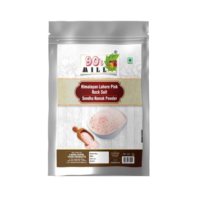 90's MILL Organic Lahori Sendha Sindhav Saindhava Sandha Namak Lavana | Additive-Free, Gourmet Grade, Signature Quality | Rock Salt for Everyday Cooking | Vrat Upwaas Ka Namak-1900GM*1Pack
