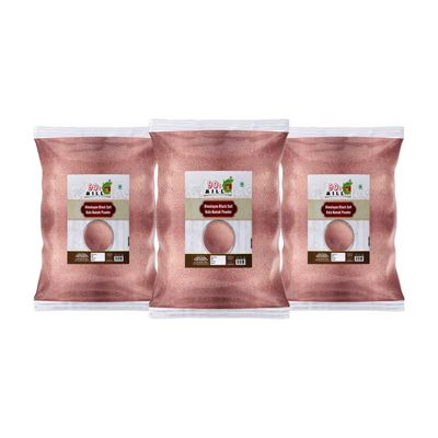 90's MILL Handgrounded Natural Organic Black Salt/Kala Namak Powder | Handground Kala Namak Kala Loon Powder | Sulphur-Rich Kala Namak Sanchal Powder | bit loona bit lobon kala loon-1900GM*3Pack
