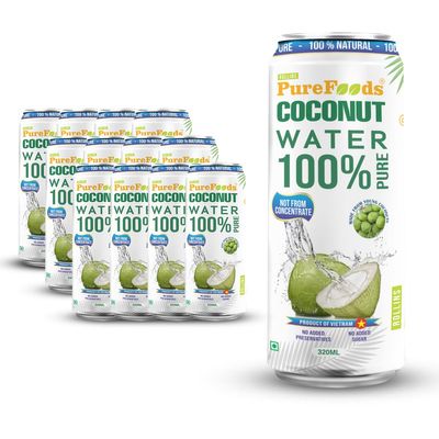 ROLLINS PureFoods Vietnamese Tender Coconut Water 100% Pure & Natural|Nariyal Paani For Daily Hydration & Healthy Skin|(Pack Of 12,320 Ml Each)