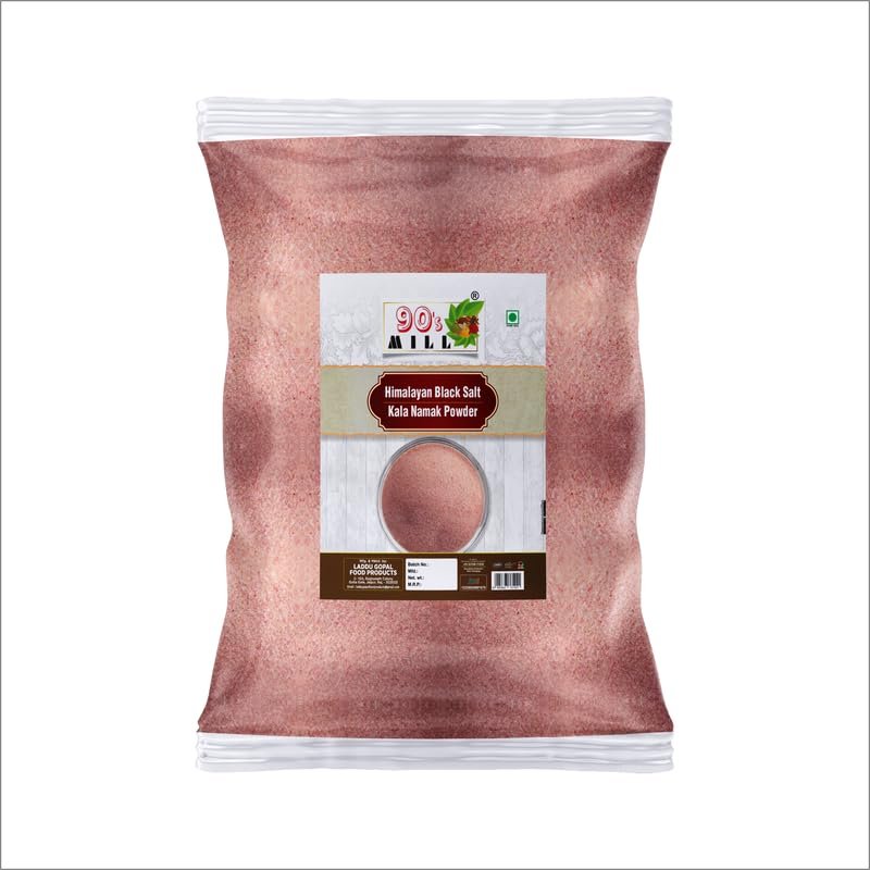 90's MILL Kala Loon Powder Black Salt Powder/Kala Namak An Essential and Flavorful Salt for Your Cooking Needs/Sulemani Kala Namak Powder Rich in Minerals, Vitamins | Sanchal Loon-850GM*1Pack